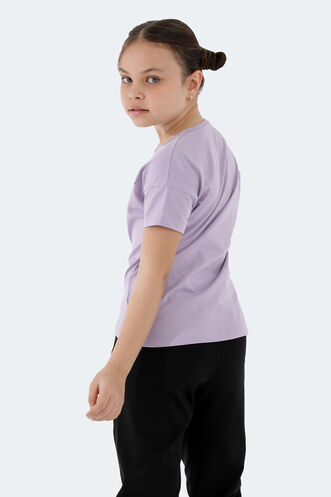 Slazenger PINA Girl Child Short Sleeve T-Shirt Lilac - Thumbnail