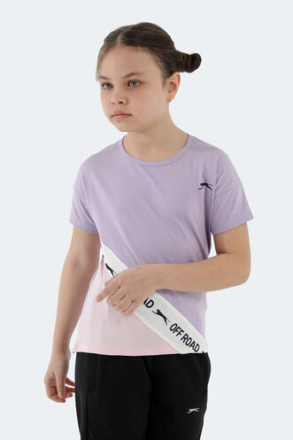 Slazenger PINA Girl Child Short Sleeve T-Shirt Lilac - Thumbnail