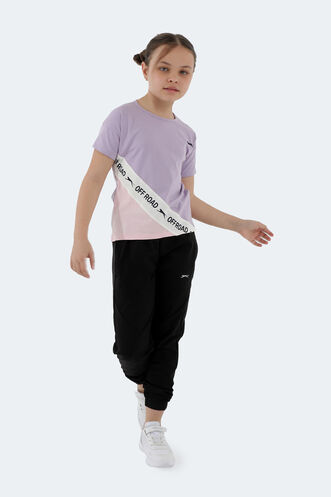 Slazenger PINA Girl Child Short Sleeve T-Shirt Lilac - Thumbnail