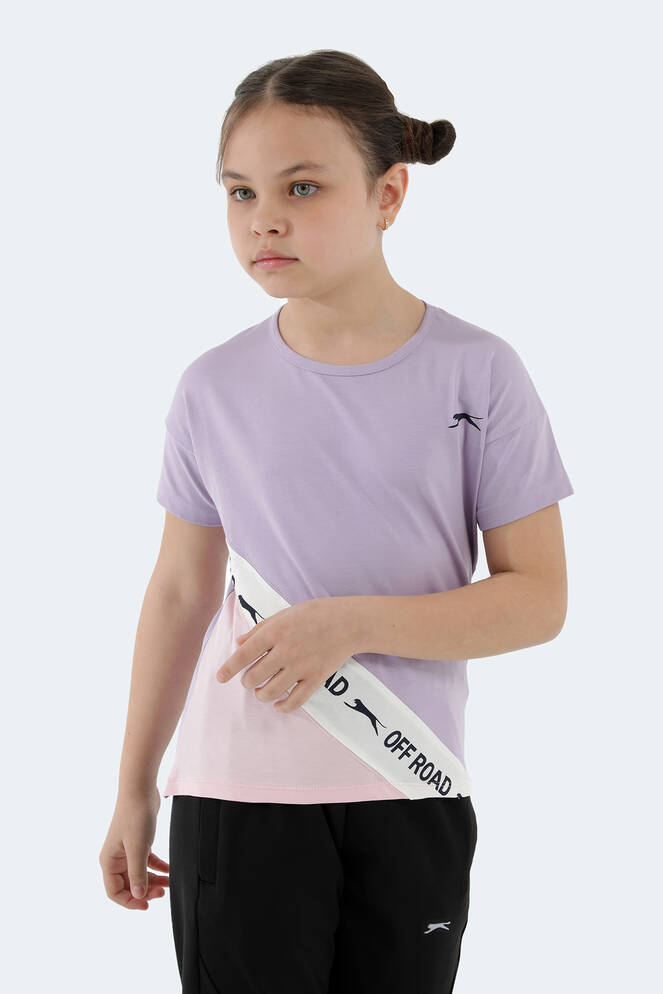 Slazenger PINA Kız Çocuk Kısa Kollu T-Shirt Lila