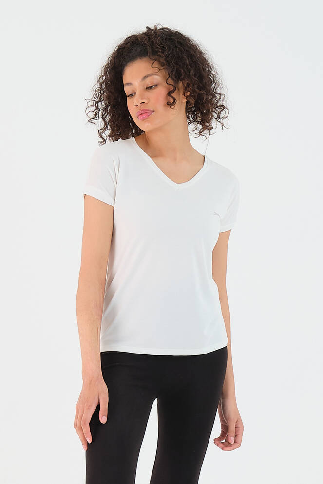 Slazenger PLAY Women's Short Sleeve T-Shirt Ecru