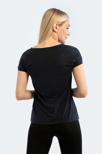 Slazenger PLAY Women's Short Sleeve T-Shirt Navy - Thumbnail