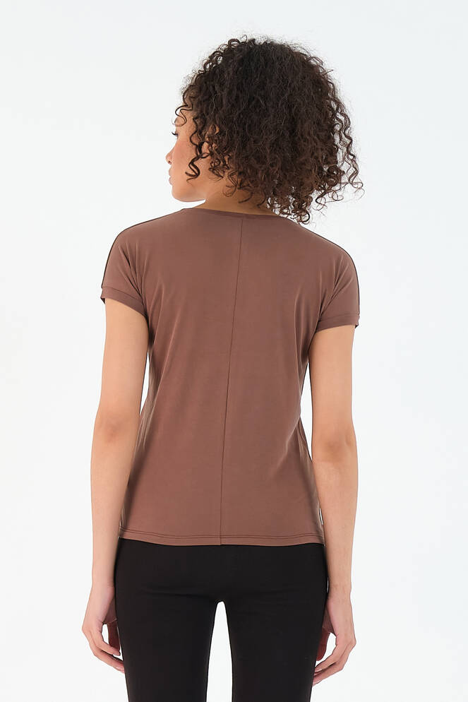 Slazenger PLAY Women's Short Sleeve T-Shirt Brown