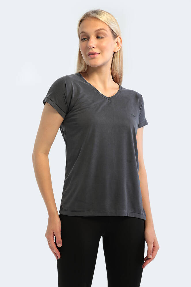 Slazenger PLAY Women's Short Sleeve T-Shirt Dark Grey