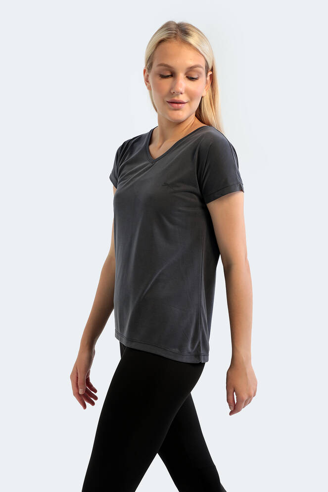 Slazenger PLAY Women's Short Sleeve T-Shirt Dark Grey