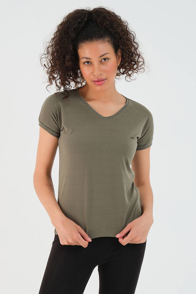 Slazenger PLAY Women's Short Sleeve T-Shirt Khaki