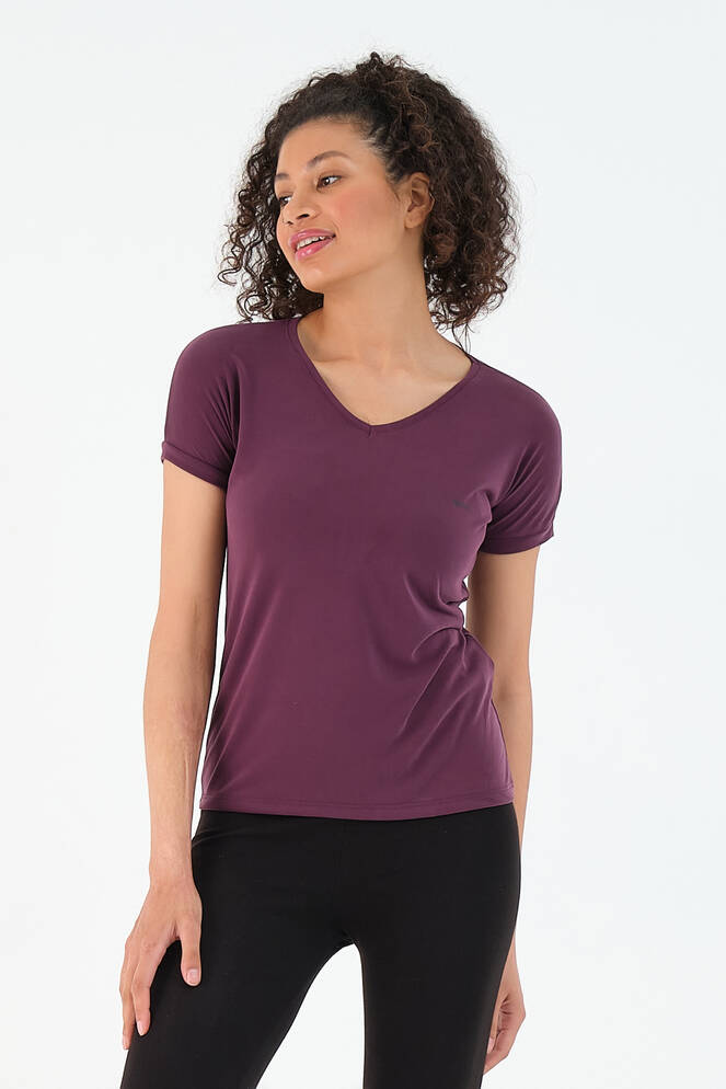 Slazenger PLAY Women's Short Sleeve T-Shirt Purple