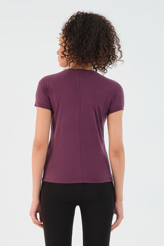 Slazenger PLAY Women's Short Sleeve T-Shirt Purple - Thumbnail