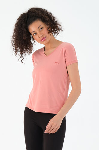 Slazenger PLAY Women's Short Sleeve T-Shirt Salmon - Thumbnail