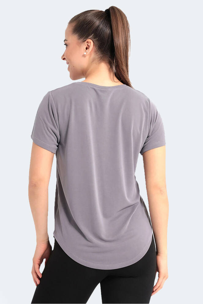 Slazenger PLUS Kadın Kısa Kollu T-Shirt Gri