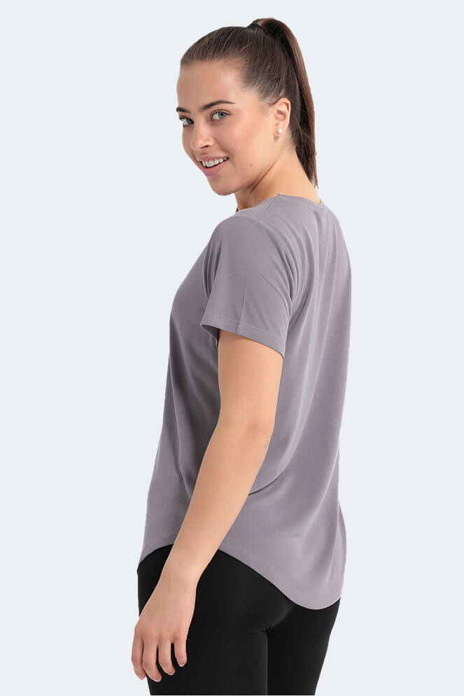 Slazenger PLUS Kadın Kısa Kollu T-Shirt Gri