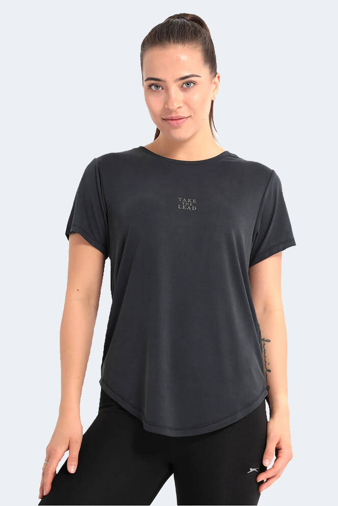 Slazenger PLUS Women's Short Sleeve T-Shirt Dark Grey