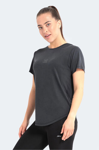 Slazenger PLUS Women's Short Sleeve T-Shirt Dark Grey - Thumbnail