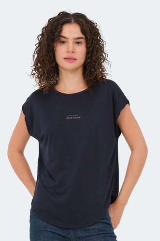 Slazenger - Slazenger POLINA Kadın Kısa Kollu T-Shirt Lacivert