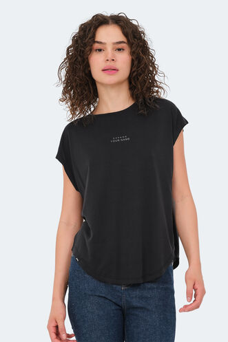Slazenger - Slazenger POLINA Kadın Kısa Kollu T-Shirt Siyah