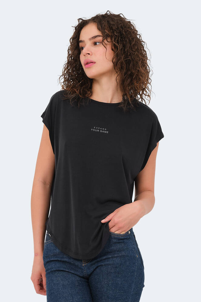 Slazenger POLINA Kadın Kısa Kollu T-Shirt Siyah