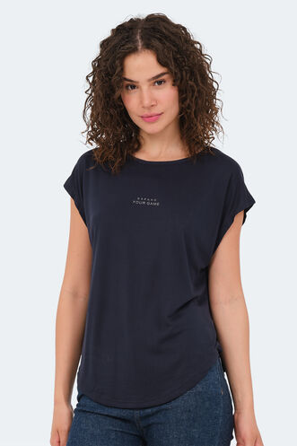 Slazenger POLINA Women's Short Sleeve T-Shirt Navy - Thumbnail