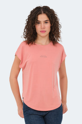 Slazenger POLINA Women's Short Sleeve T-Shirt Salmon - Thumbnail