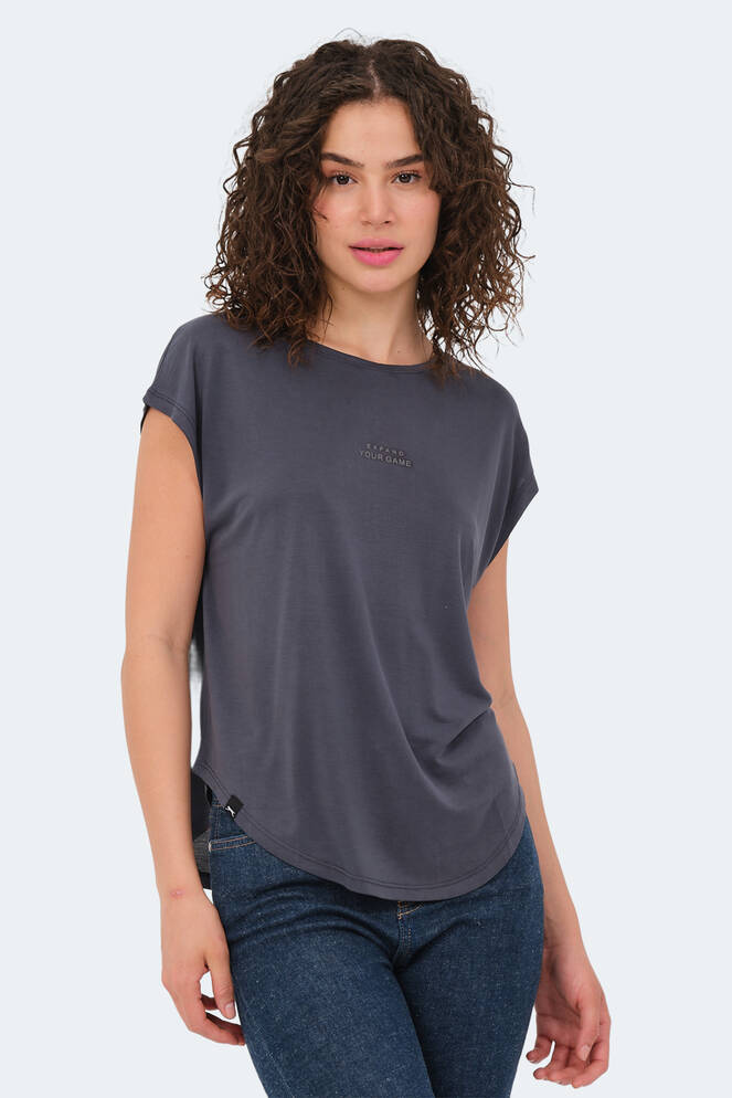 Slazenger POLINA Women's Short Sleeve T-Shirt Dark Grey