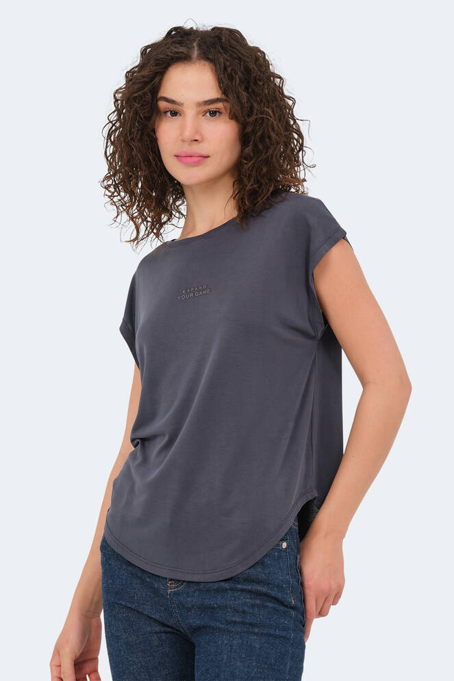 Slazenger POLINA Women's Short Sleeve T-Shirt Dark Grey