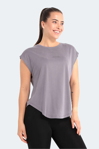 Slazenger POLINA Women's Short Sleeve T-Shirt Gray - Thumbnail