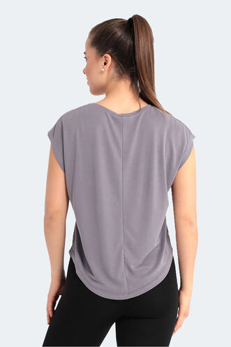 Slazenger POLINA Women's Short Sleeve T-Shirt Gray - Thumbnail