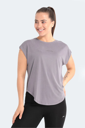 Slazenger POLINA Women's Short Sleeve T-Shirt Gray - Thumbnail