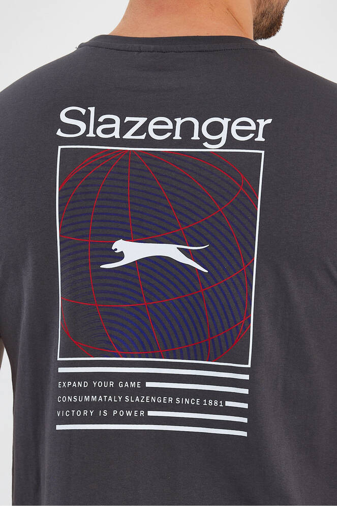 Slazenger POLL Erkek Kısa Kollu T-Shirt Koyu Gri