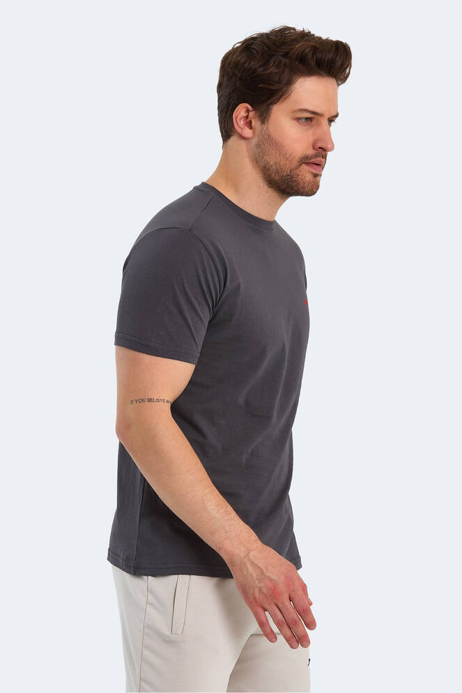 Slazenger POLL Erkek Kısa Kollu T-Shirt Koyu Gri