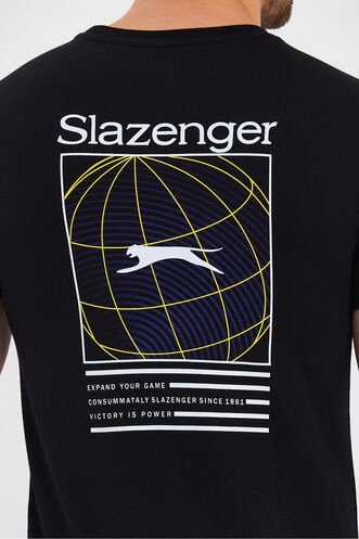 Slazenger POLL Erkek Kısa Kollu T-Shirt Siyah - Thumbnail