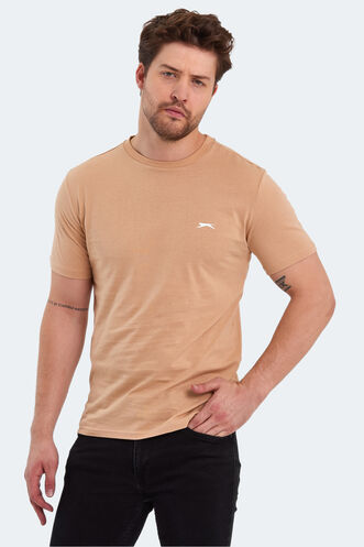 Slazenger POLL Men's Short Sleeve T-Shirt Beige - Thumbnail