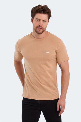 Slazenger POLL Men's Short Sleeve T-Shirt Beige - Thumbnail