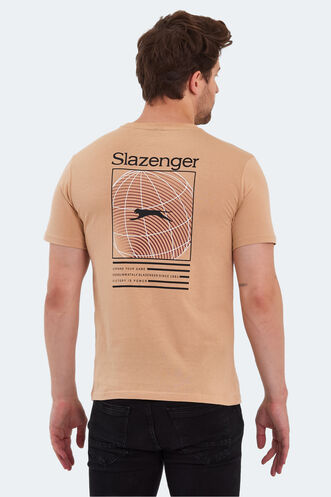 Slazenger POLL Men's Short Sleeve T-Shirt Beige - Thumbnail