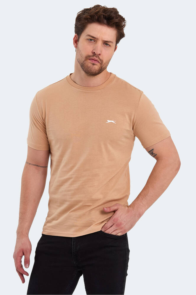 Slazenger POLL Men's Short Sleeve T-Shirt Beige