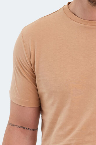 Slazenger POLL Men's Short Sleeve T-Shirt Beige - Thumbnail