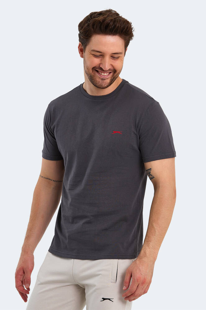 Slazenger POLL Men's Short Sleeve T-Shirt Dark Grey