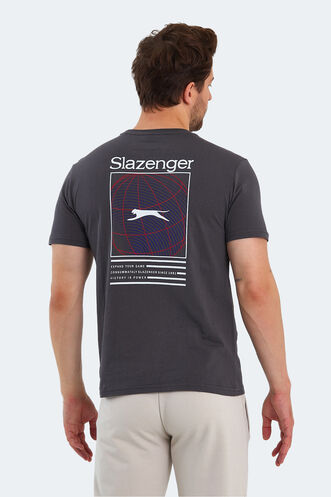 Slazenger POLL Men's Short Sleeve T-Shirt Dark Grey - Thumbnail