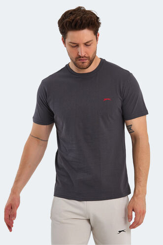 Slazenger POLL Men's Short Sleeve T-Shirt Dark Grey - Thumbnail