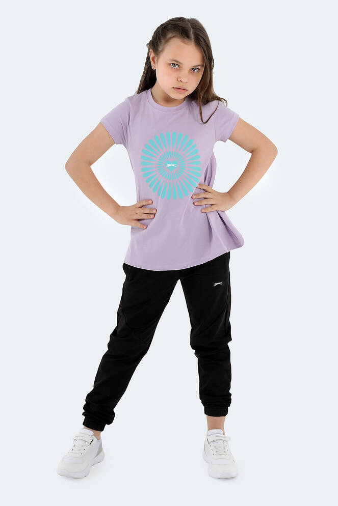 Slazenger POSEIDON Girl Child Short Sleeve T-Shirt Lilac