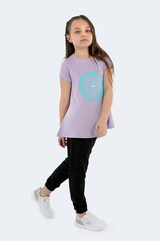 Slazenger POSEIDON Girl Child Short Sleeve T-Shirt Lilac