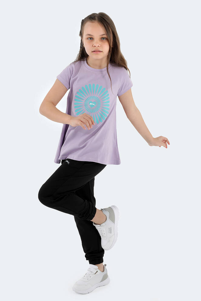 Slazenger POSEIDON Girl Child Short Sleeve T-Shirt Lilac