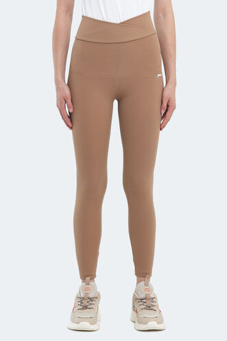 Slazenger PRADEEP Women's Fitness Tights Light Brown - Thumbnail