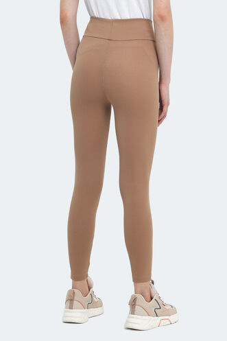 Slazenger PRADEEP Women's Fitness Tights Light Brown - Thumbnail