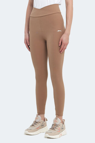 Slazenger PRADEEP Women's Fitness Tights Light Brown - Thumbnail