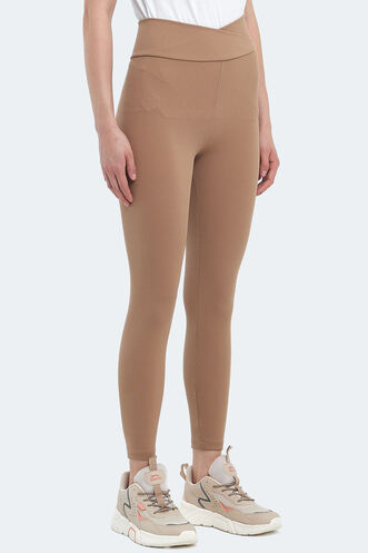 Slazenger PRADEEP Women's Fitness Tights Light Brown - Thumbnail