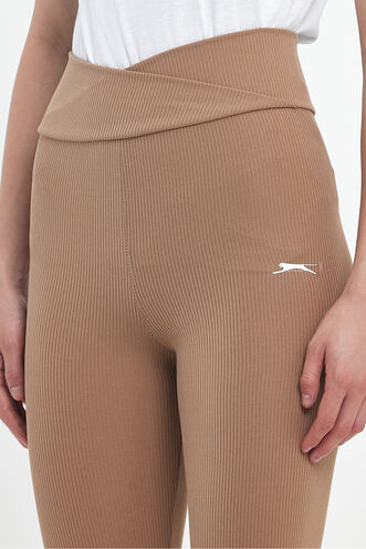 Slazenger PRADEEP Women's Fitness Tights Light Brown - Thumbnail