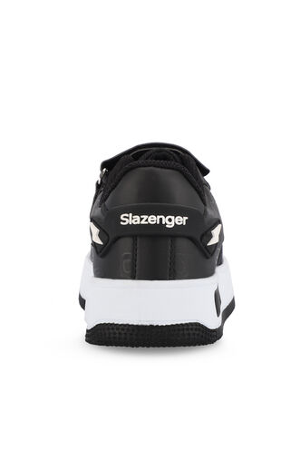 Slazenger PREAT Unisex Çocuk Sneaker Ayakkabı Siyah - Beyaz - Thumbnail