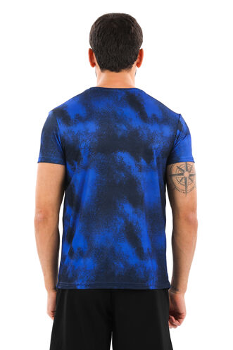 Slazenger RADZIM Men's Short Sleeve T-Shirt Sax Blue - Black - Thumbnail