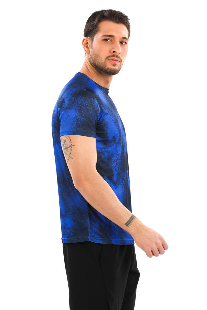 Slazenger RADZIM Men's Short Sleeve T-Shirt Sax Blue - Black