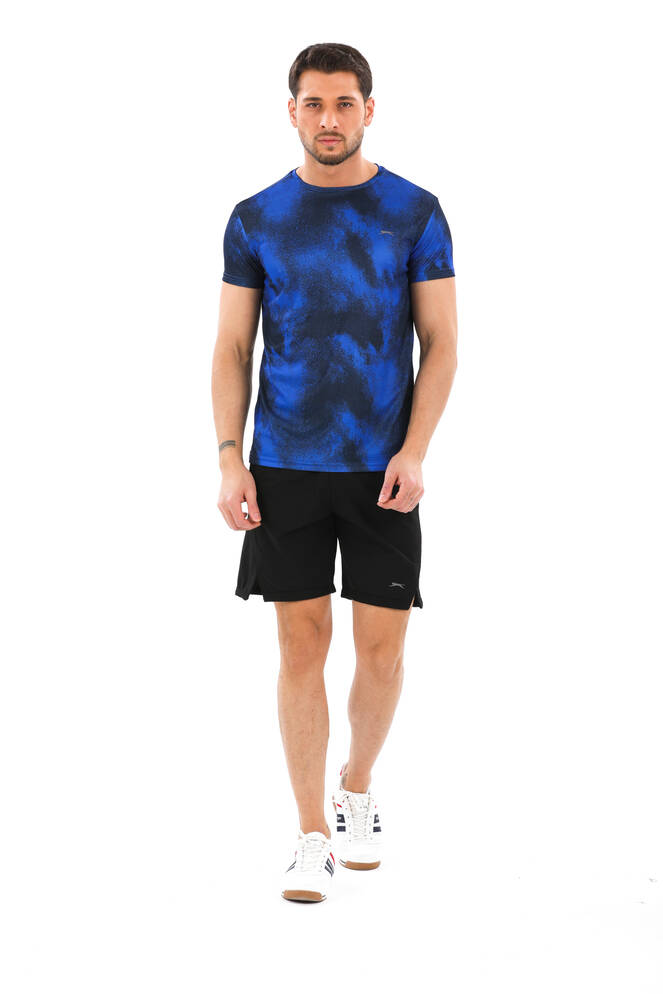 Slazenger RADZIM Men's Short Sleeve T-Shirt Sax Blue - Black